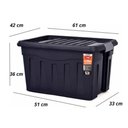 Ver imagem 6 de Caixa Organizadora Extreme Gigante 53 Litros Rodinhas Profissional Container Multiuso Grande Carrinh