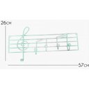 Ver imagem 2 de Porta Toalha Artesanal Ferro com Notas Musicais para Parede na Cor Branco Moderno