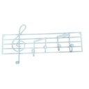 Ver imagem 1 de Porta Toalha Artesanal Ferro com Notas Musicais para Parede na Cor Branco Moderno