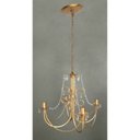 Ver imagem 3 de Lustre Dourado com Cristais Modernos para Decoração Ambiente Interno