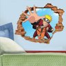 Adesivo de Parede Buraco Falso 3D Infantil Naruto - EG 100x122cm - 1