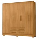 Ver imagem 1 de Guarda Roupa Casal Paraty 8 Portas 4 Gavetas Carvalho Americano - Incorplac