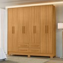 Ver imagem 4 de Guarda Roupa Casal Paraty 8 Portas 4 Gavetas Carvalho Americano - Incorplac