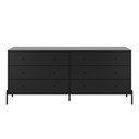 Ver imagem 6 de Cômoda com 6 Gavetas e 2 Mesas de Cabeceira Jasper - Preto Fosco