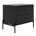 Ver imagem 5 de Cômoda com 6 Gavetas e 2 Mesas de Cabeceira Jasper - Preto Fosco