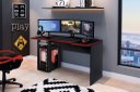 Ver imagem 3 de Mesa Gamer War Preto c/ Borda Vermelha