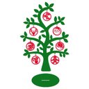 Ver imagem 1 de Árvore Verde com Bolinhas de Natal 28cmx40cm - Cria Arte Laser Verde