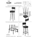 Ver imagem 7 de Kit 2 Banquetas Barcelona 96cm Couríssimo Amarula - Salaone