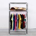 Ver imagem 3 de Guarda Roupa Ziper Armario Organizador Cabideiro Arara Azul