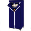 Ver imagem 1 de Guarda Roupa Ziper Armario Organizador Cabideiro Arara Azul