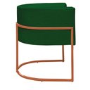 Ver imagem 5 de Kit 2 Poltronas Reforçada Decorativa Sala Nayara Base Ferro Bronze Suede Verde
