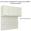 Ver imagem 6 de Ponte Casal Modulado 4 Portas 185x165 Cm Seletto Areia Henn