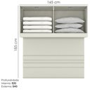 Ver imagem 3 de Ponte Casal Modulado 4 Portas 185x165 Cm Seletto Areia Henn