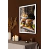 Quadro Decorativo Fotografia Hambúrguers - 70x50cm:moldura Branca - 1
