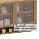 Ver imagem 5 de Armário Aéreo para Cozinha 120cm 2 Portas com Vidro Lúmina L Freijó/freijó