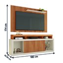 Ver imagem 3 de Rack Bancada com Painel Ripado para Tv até 65 Polegadas 1,80m Panamá Buriti / Off White Caemmun