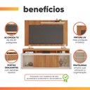 Ver imagem 5 de Rack Bancada com Painel Ripado para TV até 65 Polegadas 1,80m Panamá Buriti / Off White Caemmun
