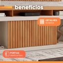 Ver mais imagens de Rack Bancada com Painel Ripado para TV até 65 Polegadas 1,80m Panamá Buriti / Off White Caemmun