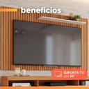 Ver imagem 6 de Rack Bancada com Painel Ripado para TV até 65 Polegadas 1,80m Panamá Buriti / Off White Caemmun