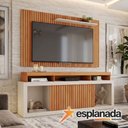 Ver imagem 3 de Rack Bancada com Painel Ripado para TV até 65 Polegadas 1,80m Panamá Buriti / Off White Caemmun