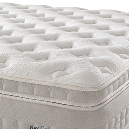 Cama Box Queen Branco + Colchão Molas Ensacadas Látex Visco Gel Kingston 158x198x68cm - 6 Cama Box Queen Branco + Colchão Molas Ensacadas Látex Visco Gel Kingston 158x198x68cm - 6