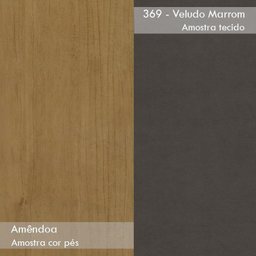 Conjunto 6 Cadeiras Apogeu Amêndoa/Veludo Marrom - Móveis Lopas - 5