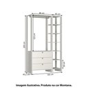 Ver imagem 4 de Estante Closet Yes 120cm 1 Cabideiro e 6 Nichos - Montana