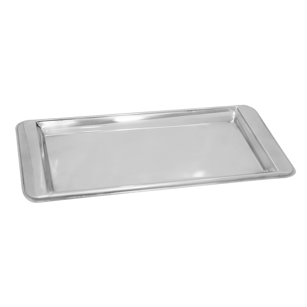 Bandeja Aço Inox Retangular Rasa Decoração Servir Café 30cm - 3