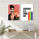 Ver imagem 2 de Kit 2 Quadros Lgbt Gays Pride Day 45x34cm:madeira Preta