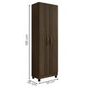 Ver imagem 4 de Armario Multiuso Sparta com 2 Portas e Chaves Imbuia