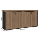 Ver imagem 4 de Armário para Escritório 4 Portas Nogal/preto - Artany Móveis