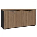 Ver imagem 1 de Armário para Escritório 4 Portas Nogal/preto - Artany Móveis