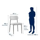 Ver imagem 2 de Kit 4 Cadeiras Sala de Jantar Tecido Bouclê Design Aço Carbono Lavinia