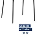 Ver mais imagens de Kit 4 Cadeiras Sala de Jantar Tecido Bouclê Design Aço Carbono Lavinia Cinza/Preto