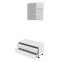 Ver imagem 3 de Conjunto para Banheiro com Espelho e Gabinete Móvel Branco Tecno Mobili