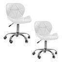 Ver imagem 1 de Kit 02 Cadeiras Office Eiffel Slim Ajustável Oficial Kit 2 Branco