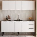Ver imagem 2 de Gabinete para Cozinha Aço Jupiter 1,92m Branco para Pia de 2,00m - P101633 - Cozimax