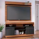 Ver imagem 1 de Rack Yara e Painel Maia Tv 55 Pol 136 Cm 5016 Noce Milano Preto Colibri