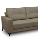 Ver imagem 3 de Sofá 4 Lugares com Chaise Direito 285cm Soreh F05 Veludo Castor - Mpozenato