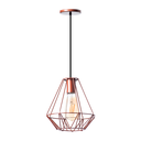 Ver imagem 1 de Lustre Pendente Aramado Cristal 24 Cm Decorações Cor: Cobre