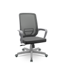 Ver imagem 1 de Cadeira Escritório Presidente Adrix Plaxmetal Mecanismo Relax Encosto Tela e Assento Vinil Grafite