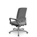 Ver imagem 3 de Cadeira Escritório Presidente Adrix Plaxmetal Mecanismo Relax Encosto Tela e Assento Vinil Grafite