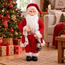 Ver imagem 2 de Boneco Papai Noel Tradicional Enfeite Lampião Decoração 50cm