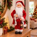 Ver imagem 4 de Boneco Papai Noel Tradicional Enfeite Lampião Decoração 50cm