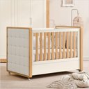 Ver imagem 3 de Berço Tutto Laqueado 2 em 1 Mini Cama 100% Mdf com Capitonê Off White Freijó 61740/51707 Matic