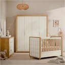 Ver imagem 2 de Berço Tutto Laqueado 2 em 1 Mini Cama 100% Mdf com Capitonê Off White Freijó 61740/51707 Matic