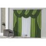 Cortina Elis 4M para Varão Duplo - Verde/Musgo/Branco - 1