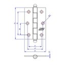Ver imagem 3 de Kit 24 Dobradiça F.l.o. Porta / Janela Pino Bola 3 X 2"