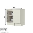 Ver imagem 4 de Balcão Canto Reto 01 Porta C663 Fineze Fendi Ii - Henn