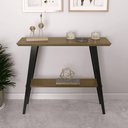 Ver imagem 1 de Aparador Caio 90x30 Tampo Mdf 30mm Pé em Madeira Freijó/pés Preto